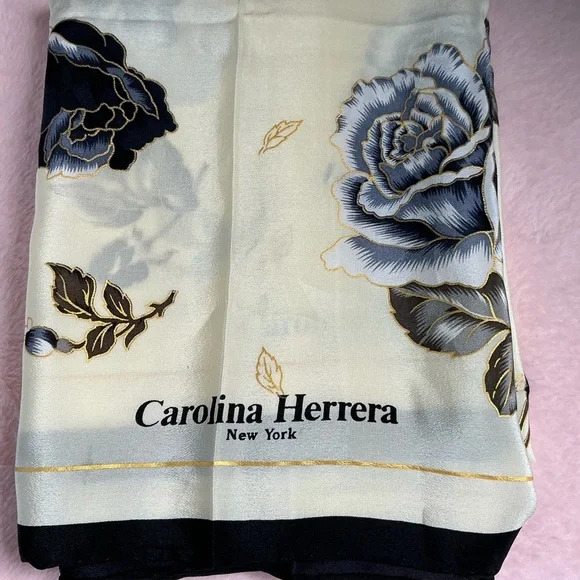 Carolina Herrera Floral Scarf - Picture 2 of 2